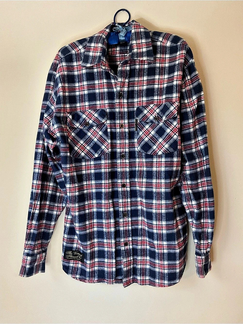 The Vermont Flannel Co. Classic Flannel Shirt USA made Plaid Cotton Size Medium